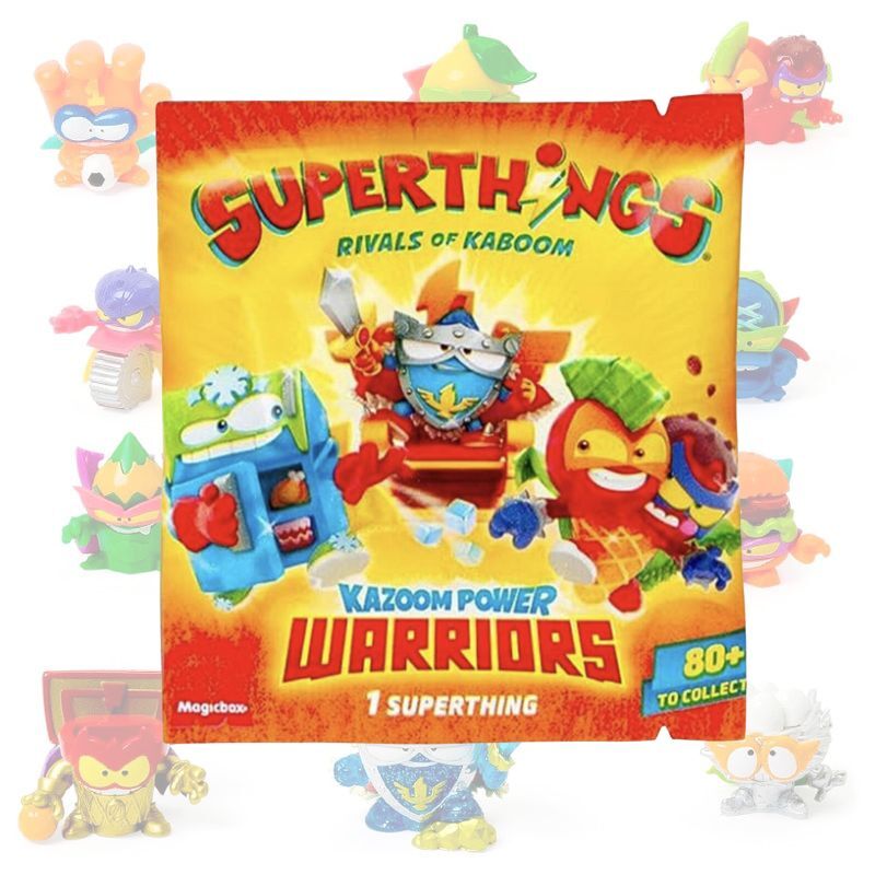 Zestaw Saszetek Z Figurką Niespodzianką 25 Szt. Super Things Kazoom Power Warriors Figurka Kolekcjonerska Figurki Dla Dzieci