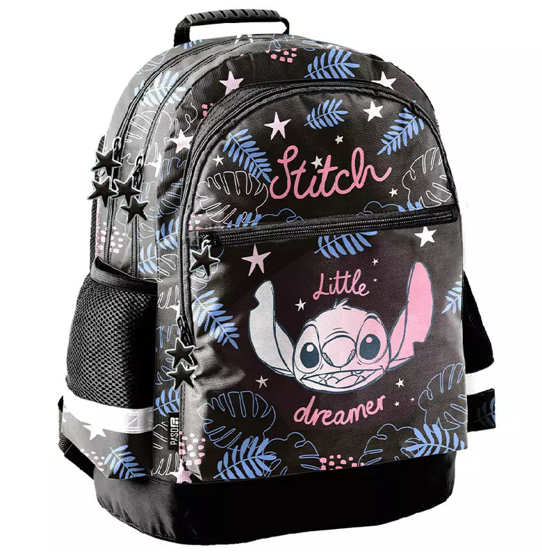 Zestaw Szkolny Dla Dziecka Paso Stitch Czarny 2w1 Pojemny Plecak Do Szkoły Do Przedszkola Worek Na Buty Na Obuwie
