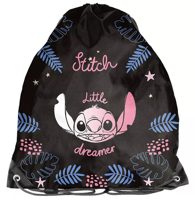 Zestaw Szkolny Dla Dziecka Paso Stitch Czarny 2w1 Pojemny Plecak Do Szkoły Do Przedszkola Worek Na Buty Na Obuwie