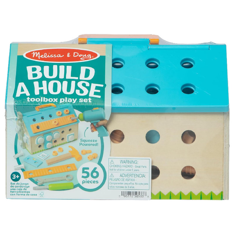 Spin Master Melissa & Doug Zestaw Drewniany Skrzynka Zbuduj Dom Klocki Konstrukcyjne