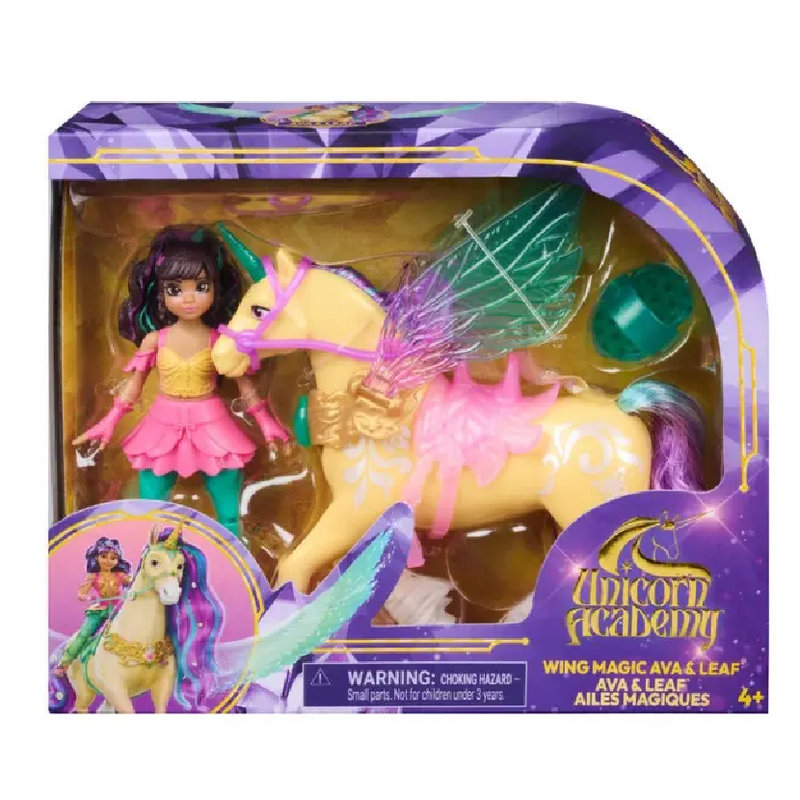 Unicorn Academy Akademia Jednorożców Zestaw Lalka Ava I Jednorożec Leaf Dla Dzieci Od 4+