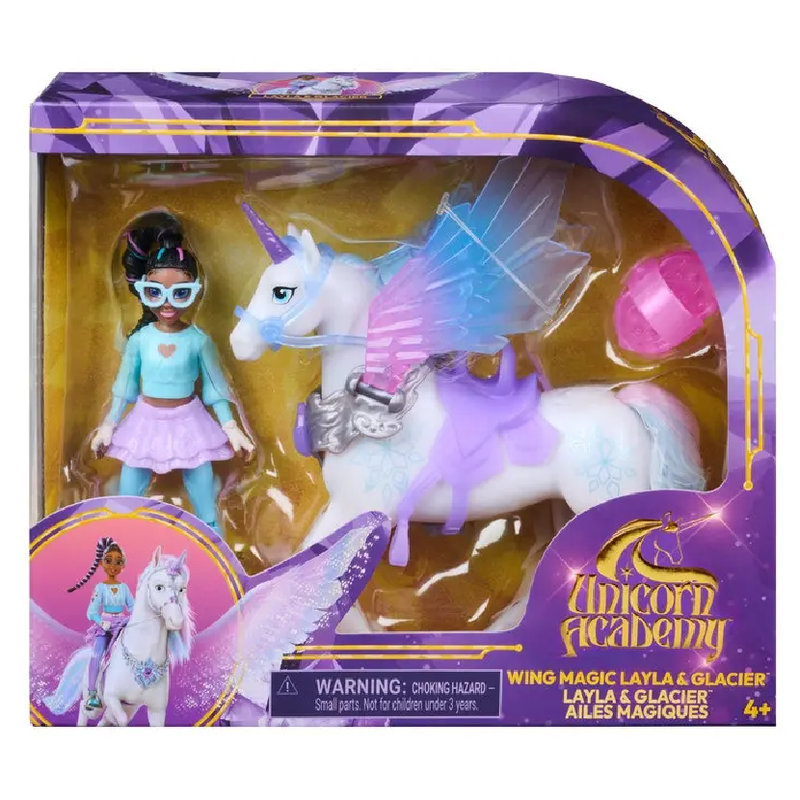 Unicorn Academy Akademia Jednorożców Zestaw Layla Jednorożec Glacier Lalka Dla Dzieci 4+