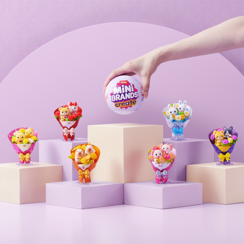 Zuru Mini Brands Create Kula Niespodzianka Kawaii Bukiet Kwiatowy Z Misiem Kwiaty Kwiatki Miś