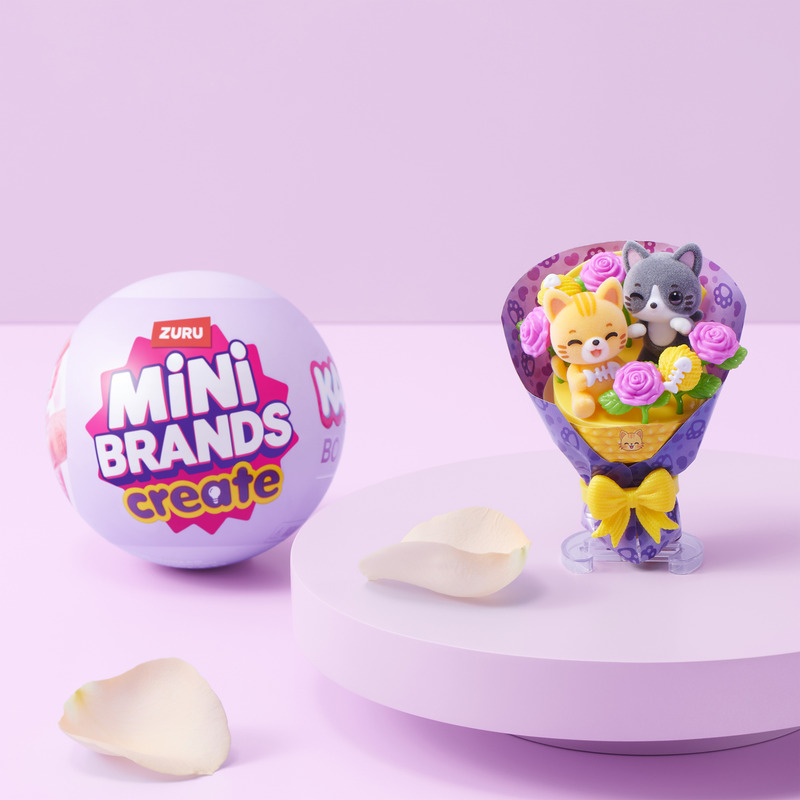 Zuru Mini Brands Create Kula Niespodzianka Kawaii Bukiet Kwiatowy Z Misiem Kwiaty Kwiatki Miś