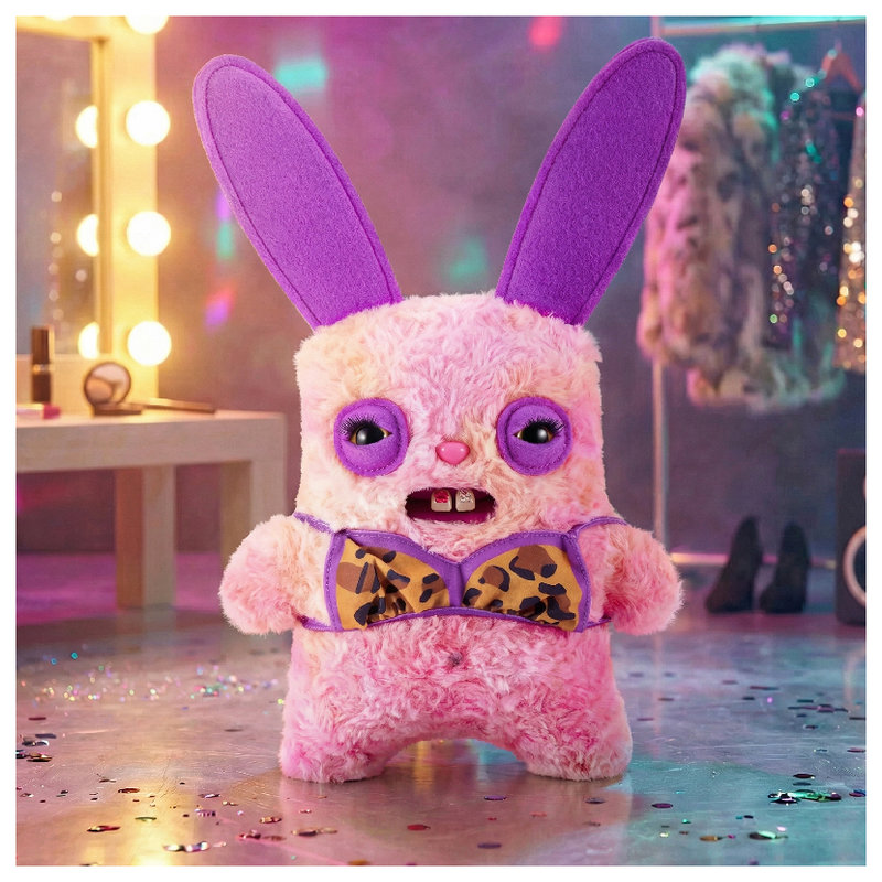 Fuggler Funny Ugly Monster Baddies Maskotka Straszna Brzydki Pluszak Przytulanka Dla Dzieci Pluszowa Śmieszna Różowa Z Uszami