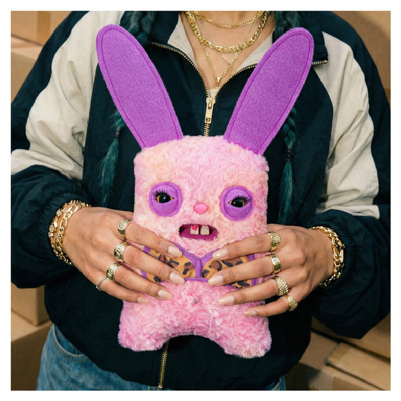 Fuggler Funny Ugly Monster Baddies Maskotka Straszna Brzydki Pluszak Przytulanka Dla Dzieci Pluszowa Śmieszna Różowa Z Uszami