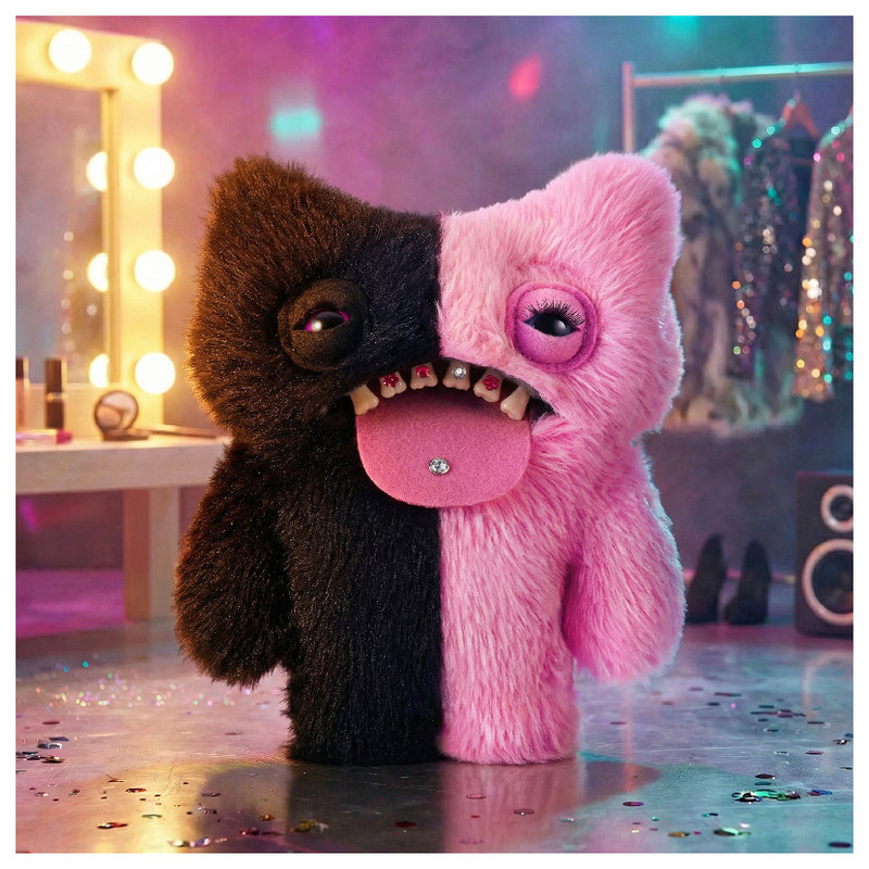 Fuggler Funny Ugly Monster Baddies Maskotka Straszna Brzydki Pluszak Przytulanka Dla Dzieci Pluszowa Śmieszna Dwukolorowa