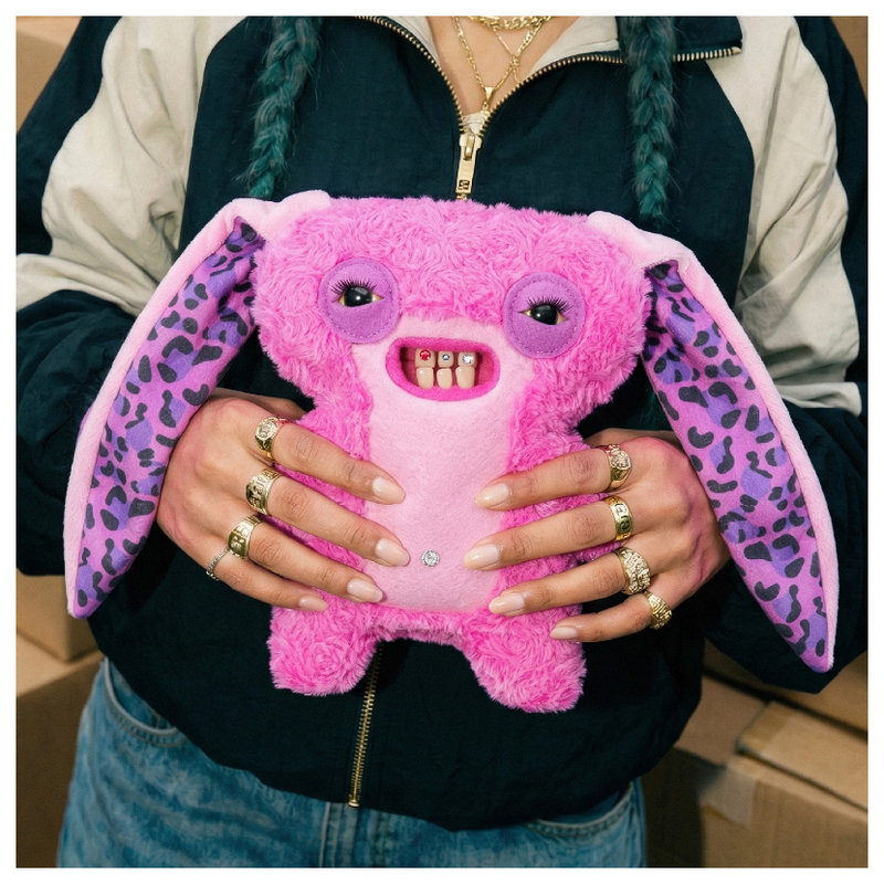 Fuggler Funny Ugly Monster Baddies Maskotka Straszna Brzydki Pluszak Przytulanka Dla Dzieci Pluszowa Śmieszna Różowa Z Uszami