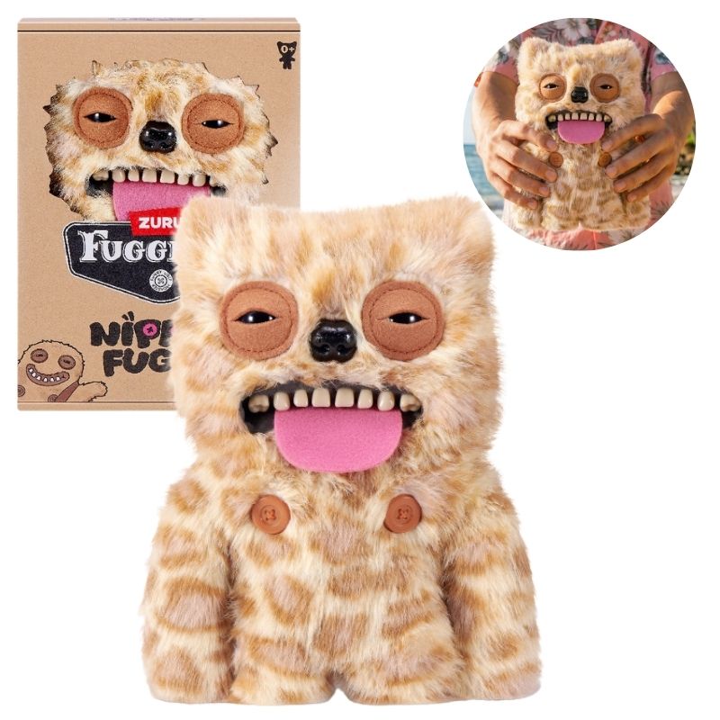 Fuggler Funny Ugly Monster Nipple Fuggs Maskotka Straszna Brzydki Pluszak Przytulanka Dla Dzieci Pluszowa Śmieszna Beżowa Z Językiem