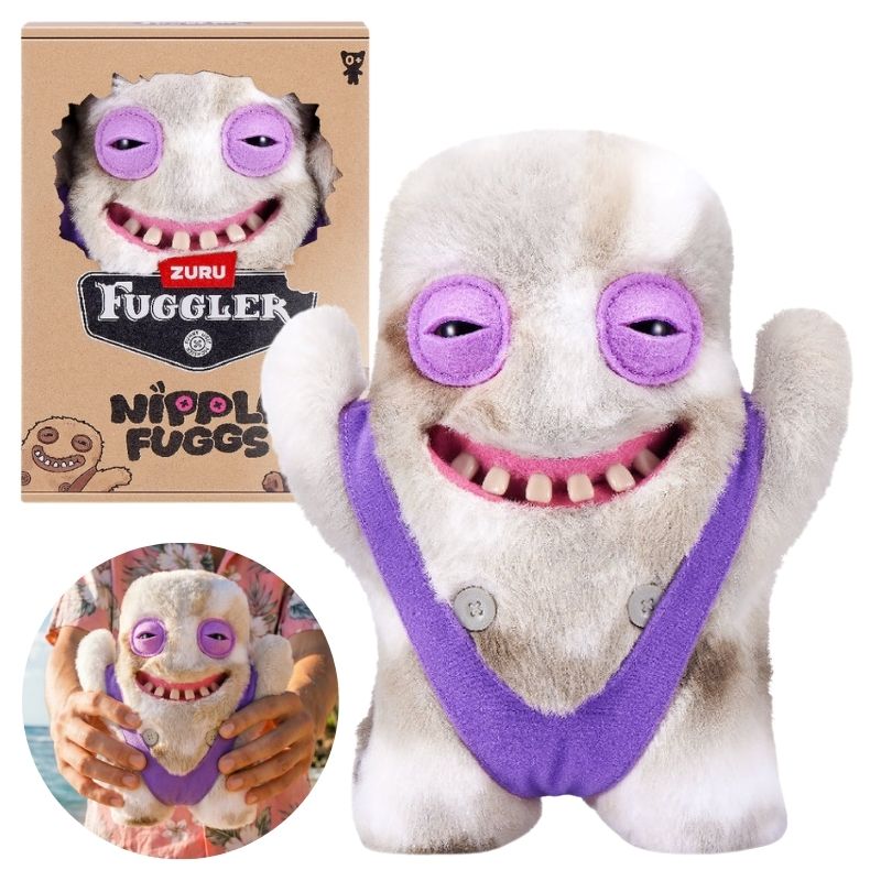 Fuggler Funny Ugly Monster Nipple Fuggs Maskotka Straszna Brzydki Pluszak Przytulanka Dla Dzieci Pluszowa Śmieszna Szara