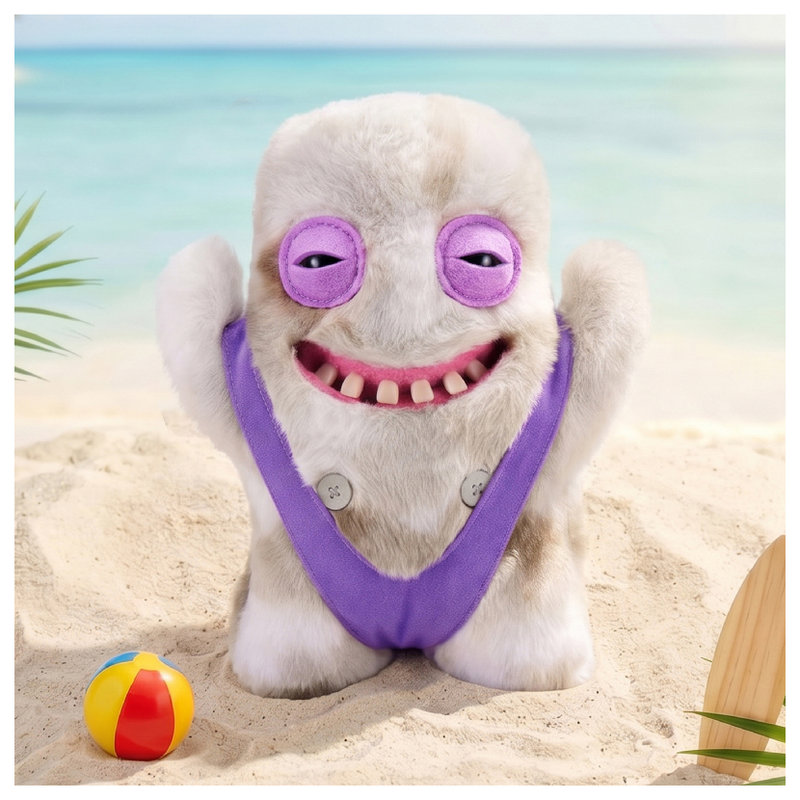 Fuggler Funny Ugly Monster Nipple Fuggs Maskotka Straszna Brzydki Pluszak Przytulanka Dla Dzieci Pluszowa Śmieszna Szara