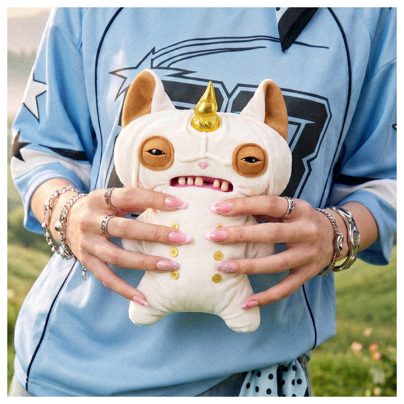 Fuggler Funny Ugly Monster Fugglercorns Maskotka Straszna Brzydki Pluszak Przytulanka Dla Dzieci Pluszowa Śmieszna Jednorożec Beżow