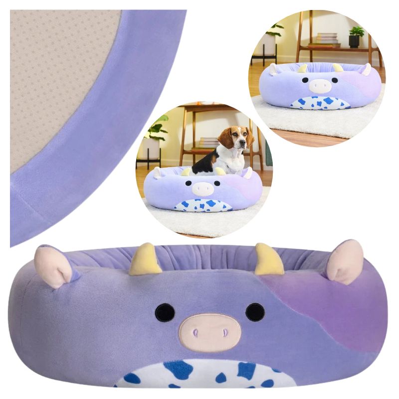 Squishmallows Miękkie Legowisko Dla Psa I Kota Fioletowa Krowa Bubba 50 Cm Posłanie Poduszka