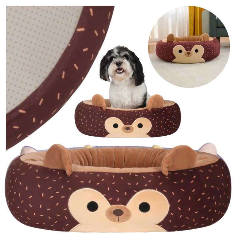 Squishmallows Legowisko Dla Zwierząt Kota I Psa Brązowy Jeż Hans Rozmiar L 73cm
