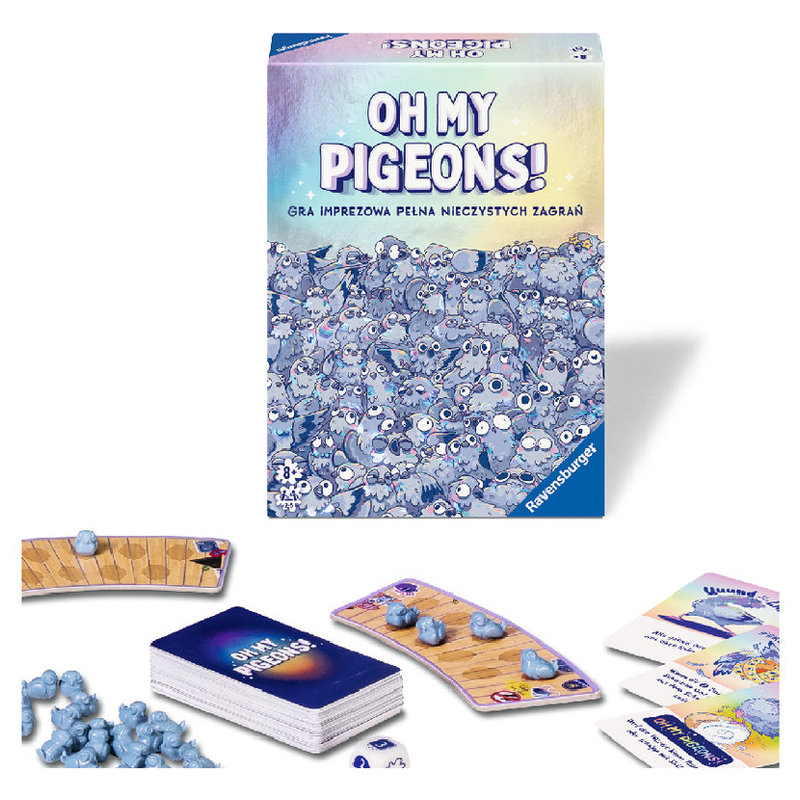 Gra Imprezowa Karciana Rodzinna Oh My Pigeons Ravensburger Dla Dzieci 8+