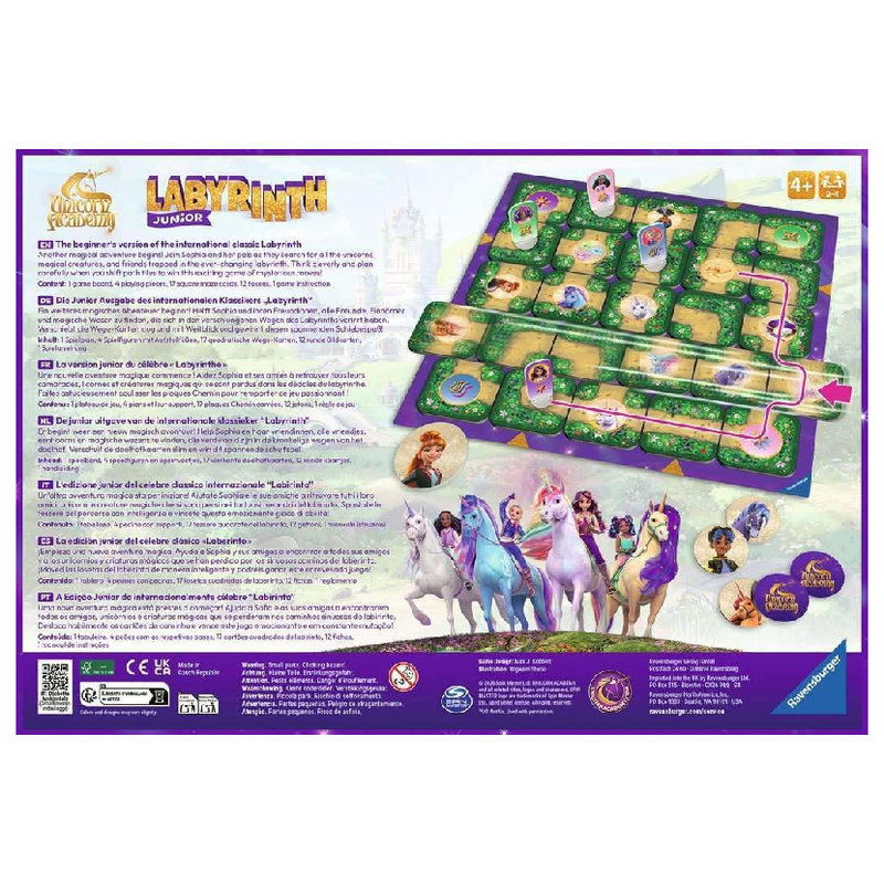 Labyrinth Junior Akademia Jednoroźców Gra Planszowa Rodzinna Dla Dzieci 2-4 4+