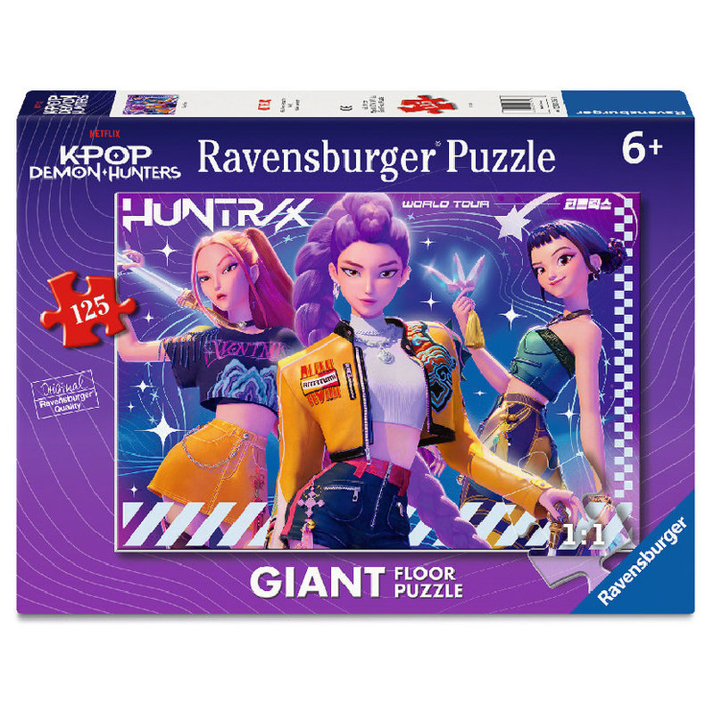 Puzzle Podłogowe Kpop Demon Hunters Łowczynie Demonów 125 Elementów Ravensburger 6+