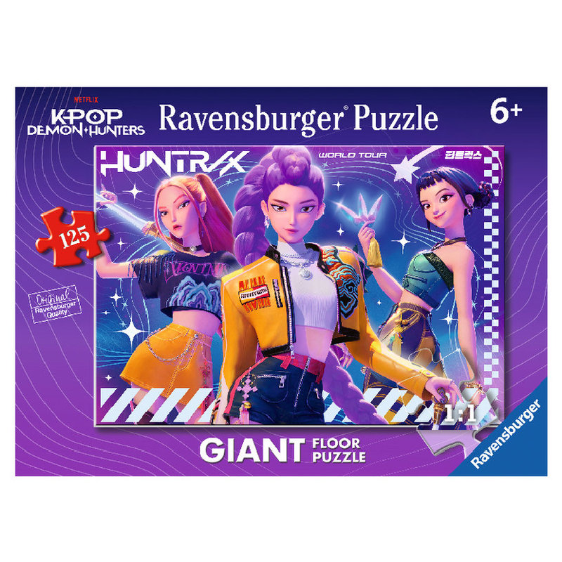 Puzzle Podłogowe Kpop Demon Hunters Łowczynie Demonów 125 Elementów Ravensburger 6+