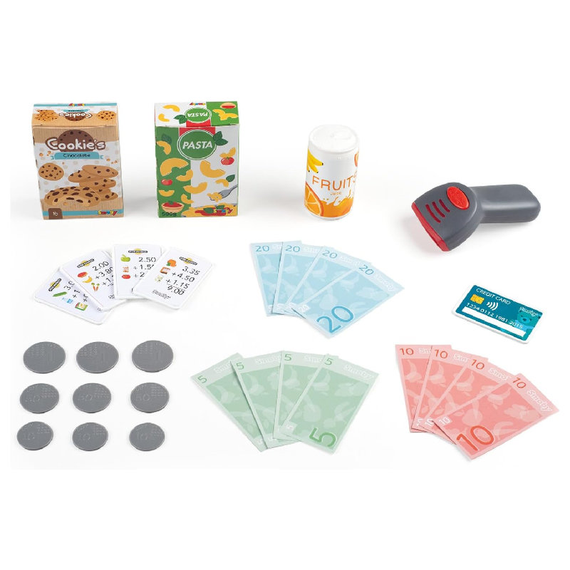 Little Smoby Zabawka Kasa Fiskalna Sklepowa Skaner Dla Dzieci Zabawa W Sklep Akcesoria 30 Elementów