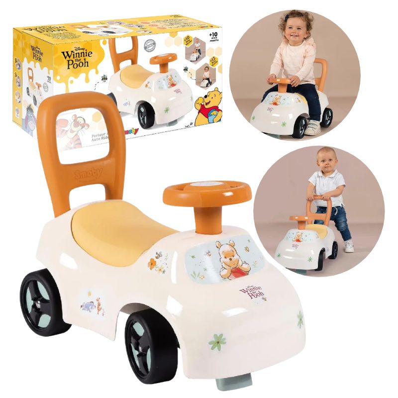  Smoby Jeździk Pchacz Autko Pojazd Auto Samochód Dla Dzieci Kubuś Puchatek