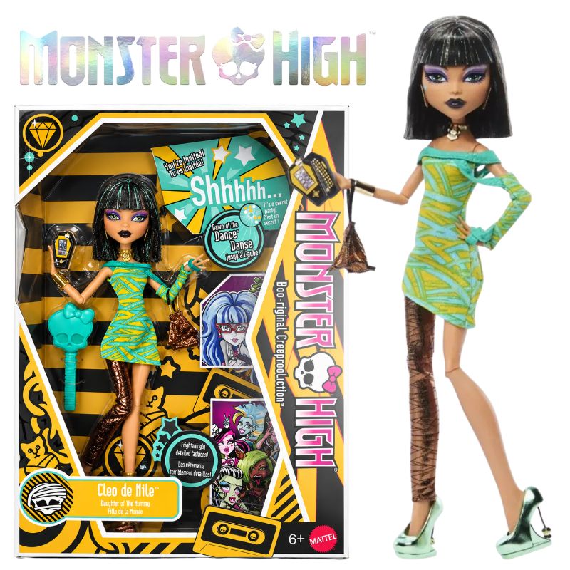 Lalka Kolekcjonerska Monster High Dawn of the Dance 2026 Laleczka Modowa + Akcesoria Oryginalna Cleo De Nile JKM47