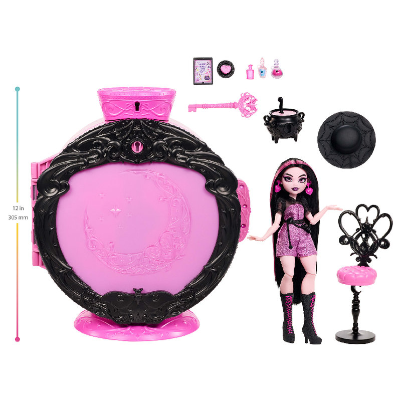 Zestaw Monster High Potion Reveal Moonspell Magic Draculara Lalka + Akcesoria Dla Dzieci 4+