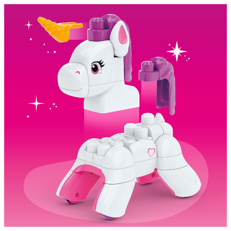 Mega Blocks Magiczny Jednorożec 3w1 Do Zbudowania Zestaw Klocki Dla Dzieci 26 Elementów 4+