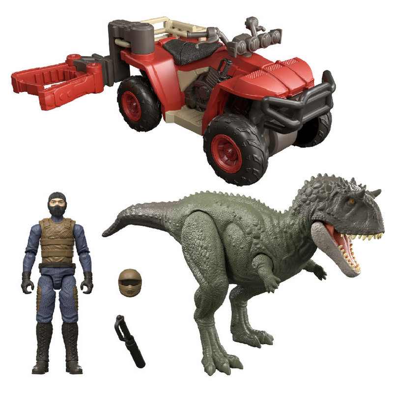 Jurassic World Dinozaur + Pojazd Terenowy Zestaw Figurka Dla Dzieci 4+