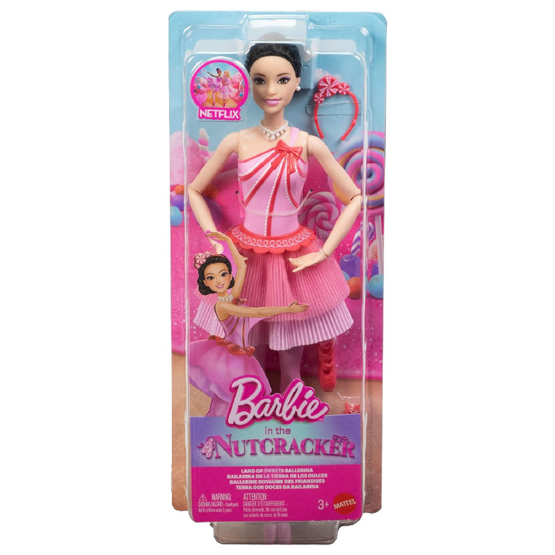 Lalka Barbie W Dziadku Do Orzechów Baletnica Balerina Renee Z Krainy Słodyczy 4+ 