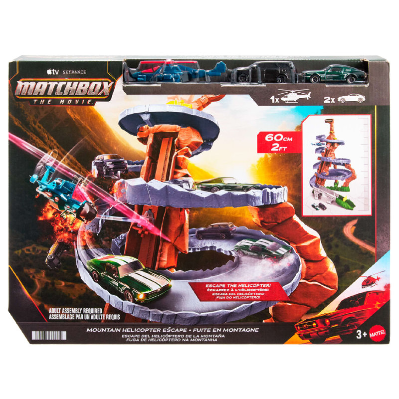 Matchbox The Movie Górska Ucieczka Przed Helikopterem Zestaw Dla Dzieci Autka W Zestawie 3+ 