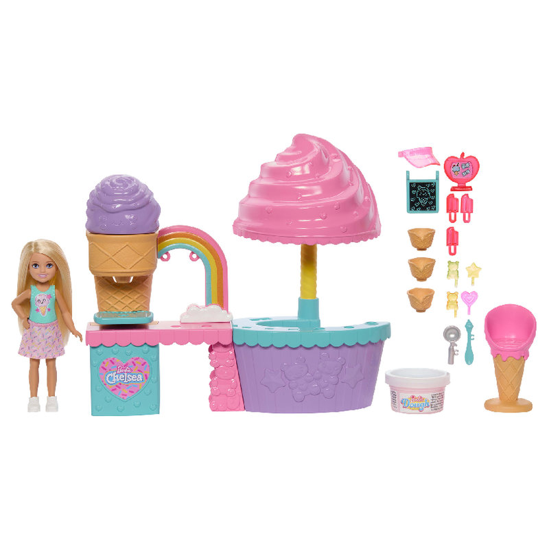 Zestaw Lalka Modowa Barbie Chelsea Lodziarnia Z Akcesoriami Sensorycznymi Dla Dzieci 4+