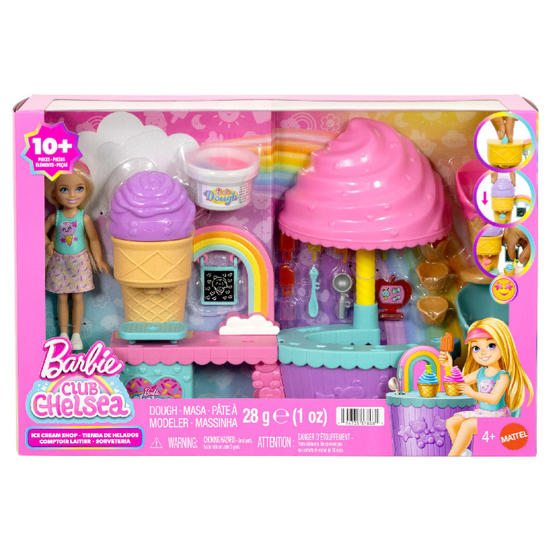 Zestaw Lalka Modowa Barbie Chelsea Lodziarnia Z Akcesoriami Sensorycznymi Dla Dzieci 4+