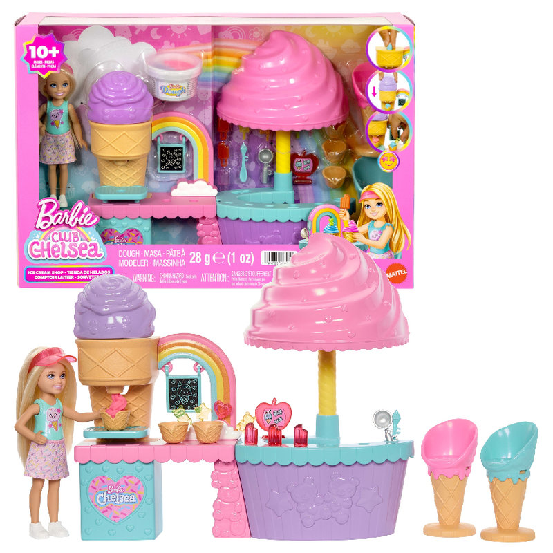 Zestaw Lalka Modowa Barbie Chelsea Lodziarnia Z Akcesoriami Sensorycznymi Dla Dzieci 4+