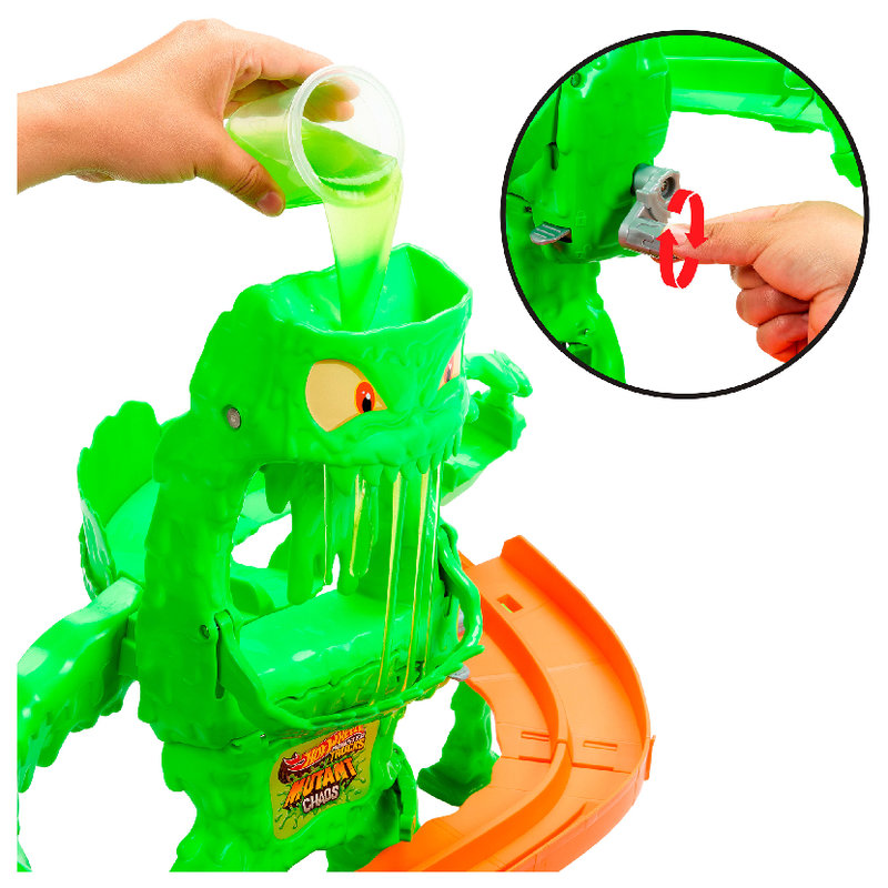 Hot Wheels Monster Trucks Mutant Chaos Starcie Z Potworem Zestaw Dla Dzieci 4+