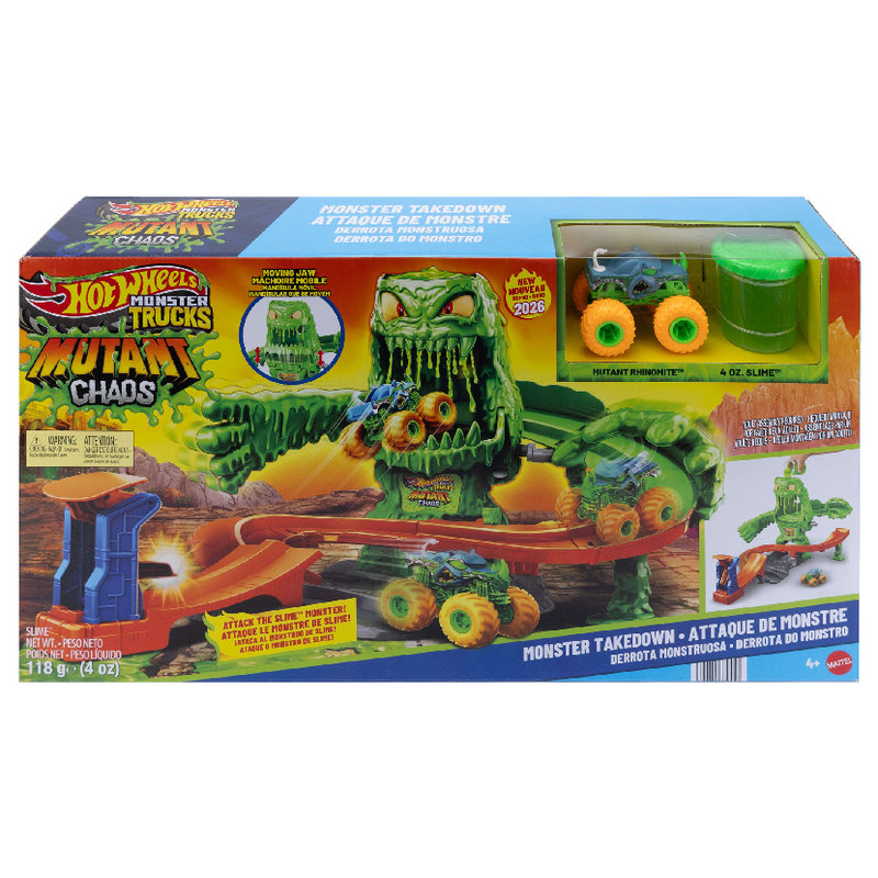 Hot Wheels Monster Trucks Mutant Chaos Starcie Z Potworem Zestaw Dla Dzieci 4+