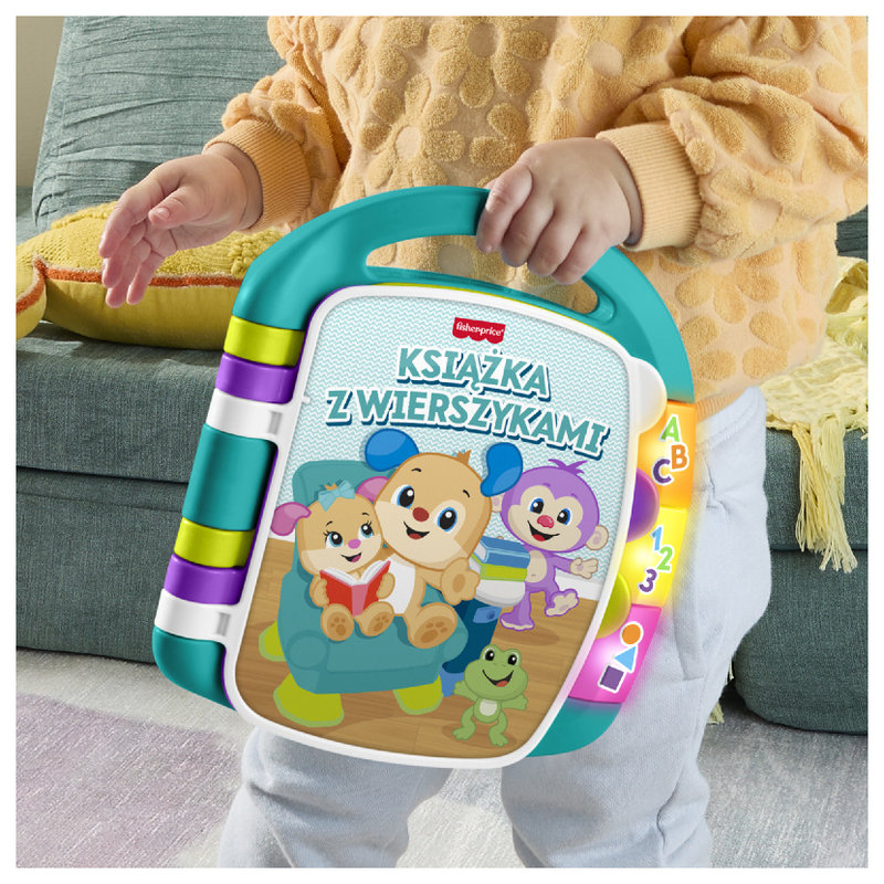 Fisher-price Książeczka Książka Edukacyjna Dla Dzieci Niemowlaków Z Wierszykami 6m+