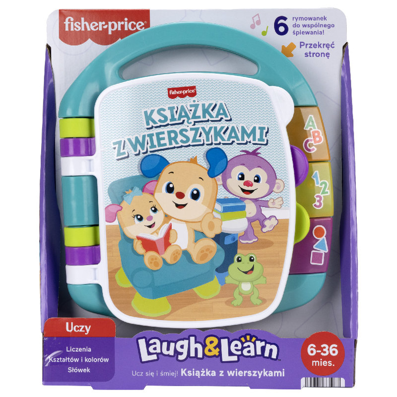 Fisher-price Książeczka Książka Edukacyjna Dla Dzieci Niemowlaków Z Wierszykami 6m+