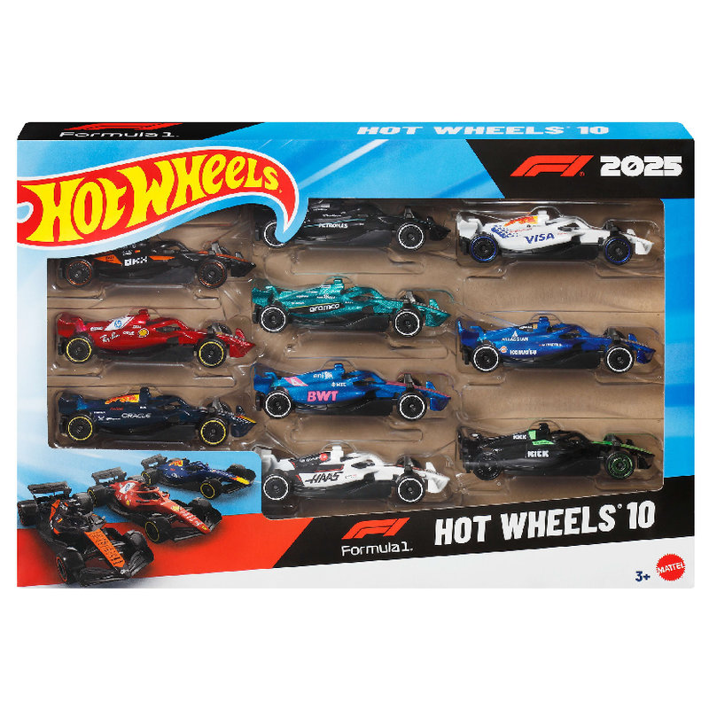 Samochodziki Metalowe Hot Wheels Formuła 1 Dla Dzieci W Skali 1:64 Zestaw 10 Szt.