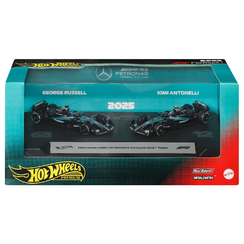 Hot Wheels Premium Formuła 1 Zestaw 2-pak Bolidy F1 Model Mercedes W Skali 1:64