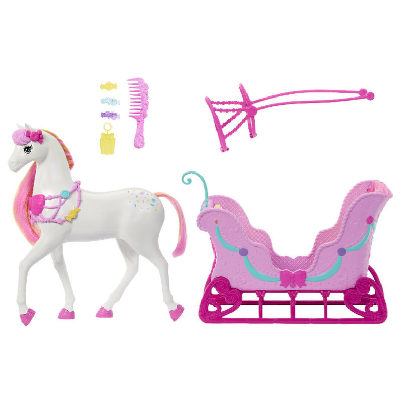 Barbie Dream Plane Różowy Samolot Dla Lalek Barbie Zabawka Baterie Akcesoria Dla Dzieci 3+
