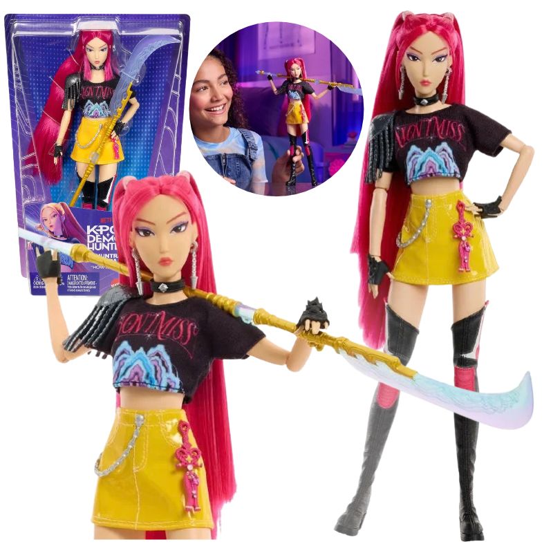 Lalka Kolekcjonerska Mira K-POP Demon Hunters Łowczynie Demonów Modowa Laleczka HUNTR/X Huntrix Z Akcesoriami Dla Dziecka