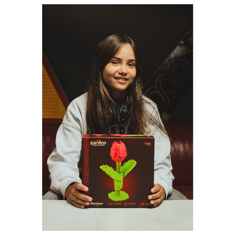  Garden Mini Waffle Marioinex Klocki Konstrukcyjne Edukacyjne Kwiaty Tulipan 90 El. Elementów Wafle Kratki