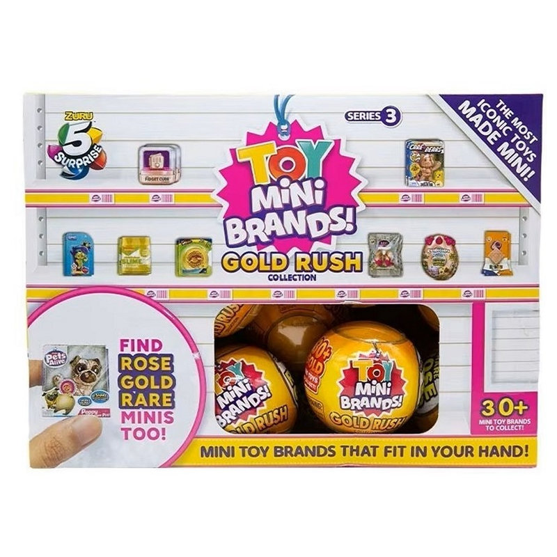 Zuru Surprise Toy Mini Brands Gold Rush Figurki Niespodzianka Kula Zestaw Dla Dzieci 3+