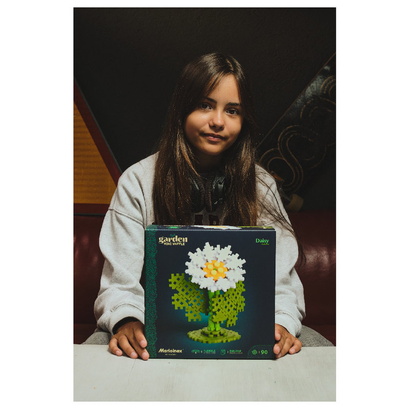  Garden Mini Waffle Marioinex Klocki Konstrukcyjne Edukacyjne Kwiaty Margaretka 90 El. Elementów Wafle Kratki