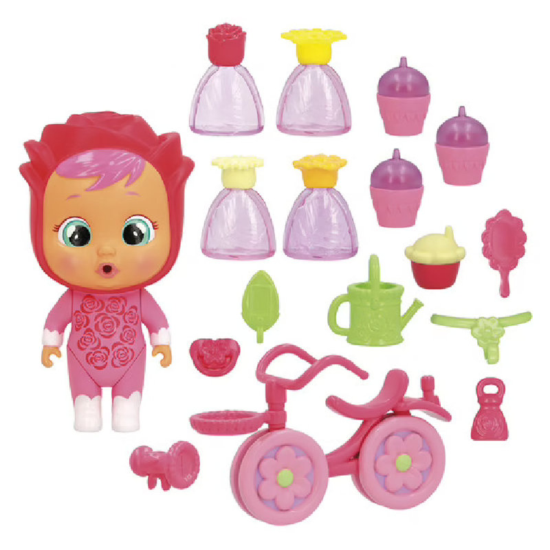 Lalka Laleczka Cry Babies Toys Magic Tears Baby Zestaw Płaczący Bobas + Rowerek