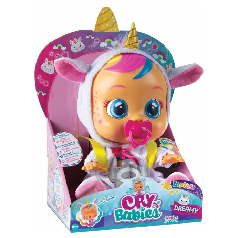  Interaktywna Lalka Cry Babies Newborn Baby Dreamy Bobas Duża Prezent Dla Dzieci 30 Cm 18m+ 