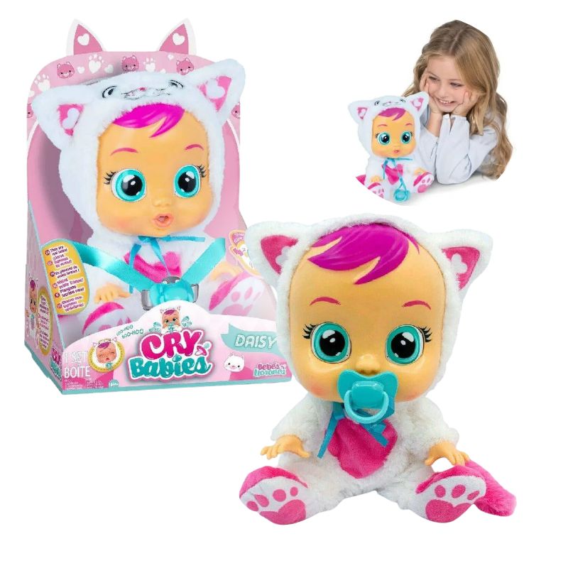 Interaktywna Lalka Cry Babies Newborn Baby Daisy Bobas Duża Prezent Dla Dzieci 30 Cm 18m+