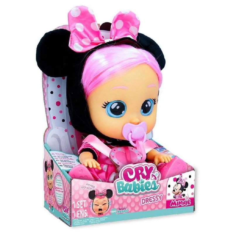 Interaktywna Lalka Cry Babies Magic Tears Baby Myszka Minnie Bobas Zabawka Dla Dziecka 30 Cm 18m+