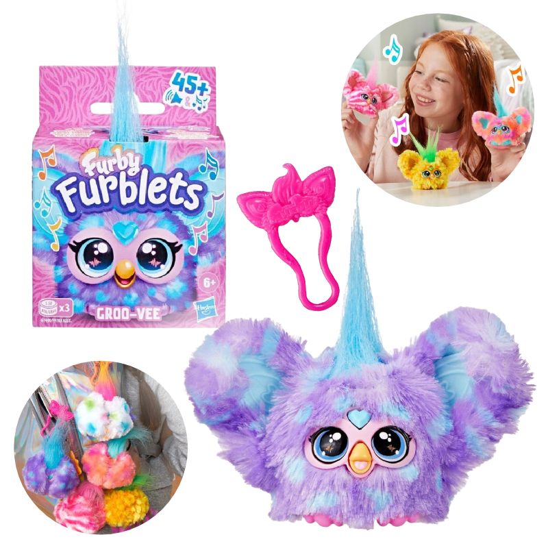  Interaktywny Furby Furblets Maskotka Fioletowa Groo-Vee Interaktywna Zabawka Dla Dzieci 6+ 