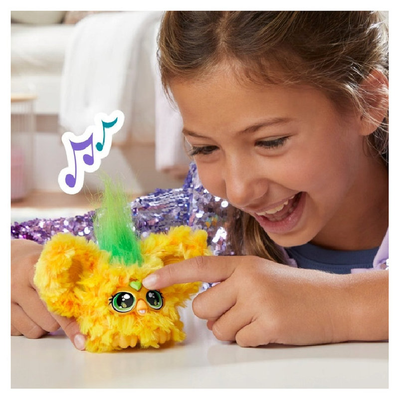 Interaktywny Furby Furblets Żółta Maskotka Hoo-Lah Interaktywna Zabawka Dla Dzieci 6+